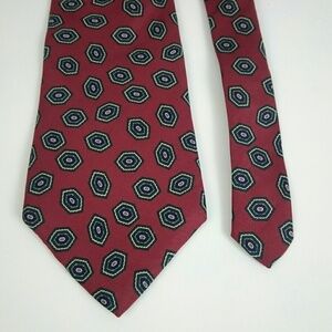 Executive Collection Red Blue Diamond Silk Tie